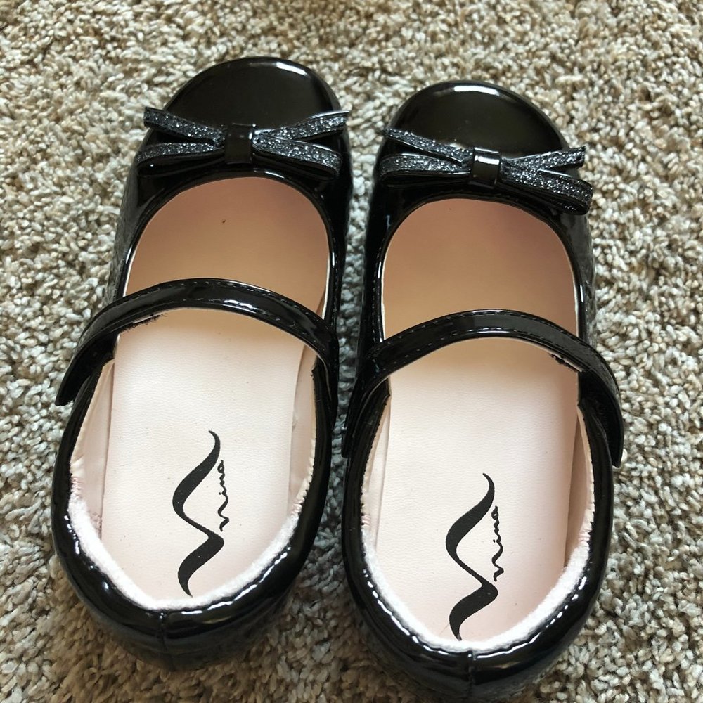 Nina Toddler Girls Patin Black Ballet Flats (10)